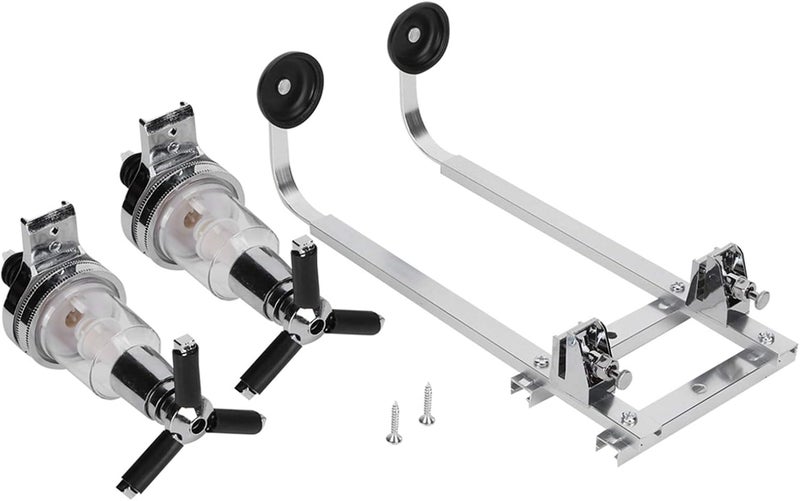 Fdit 2‑Bottle Wine Dispenser, Wall Mounted Liquor Dispenser Bracket Wine Beer Bottle Beverage Stand for Home (Silver) - Image 1